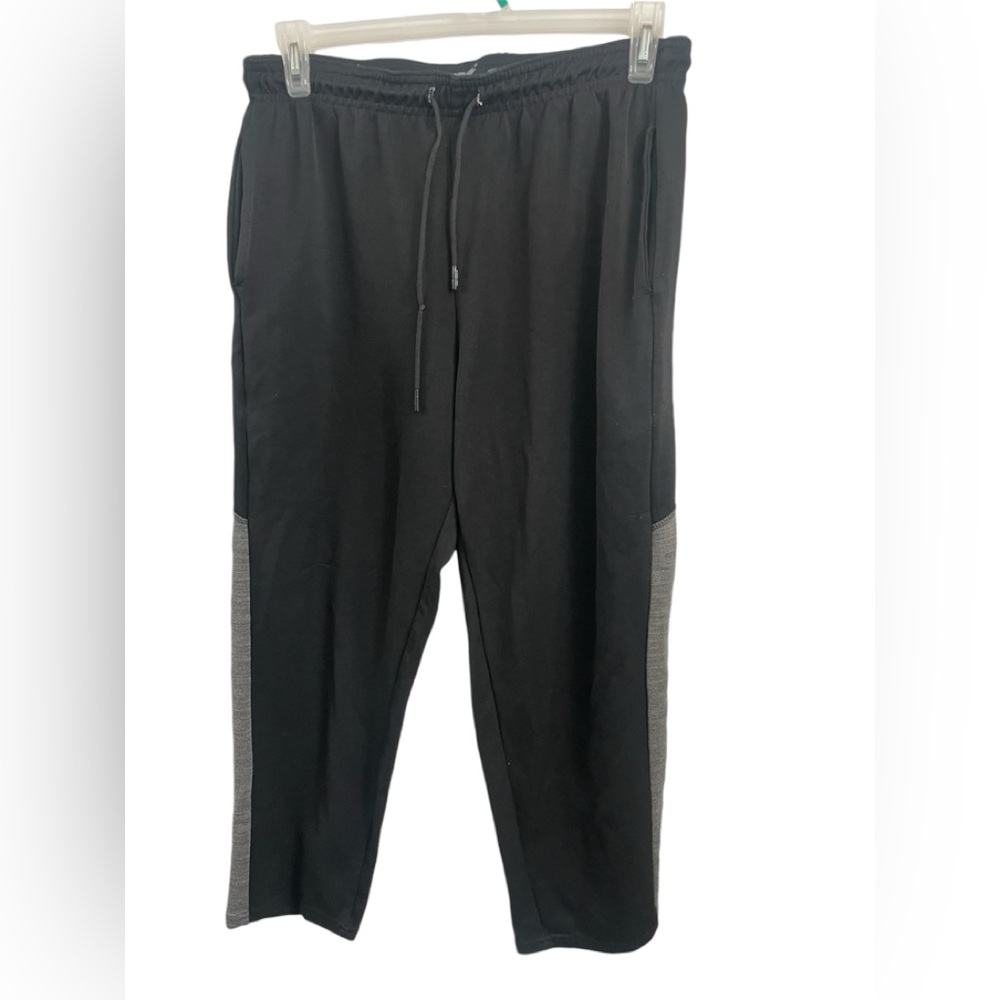GAME TIME BLACK With Grey Stripes Down The Side Sweatpants Sz(L)